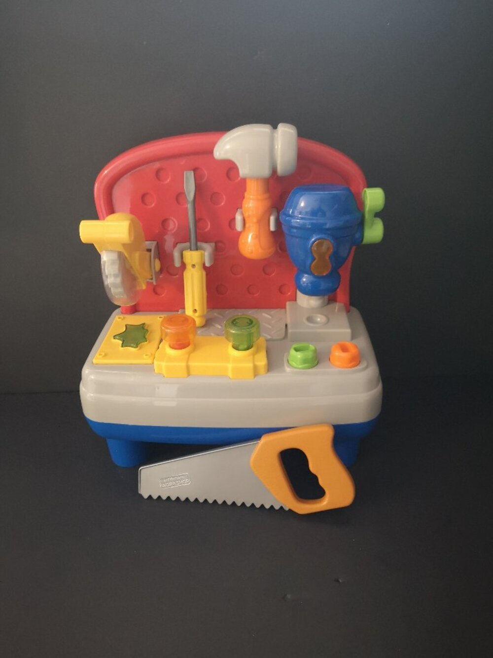 Toys'R'Us Mini Bruin Busy Builder Work Bench w/ Tools Drill Press & Saw Sounds